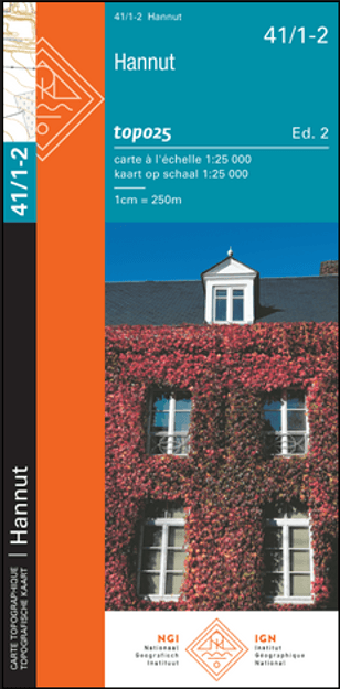 TOPO Wandelkaart 41/1-2 Hannut Regio Luik - NGI