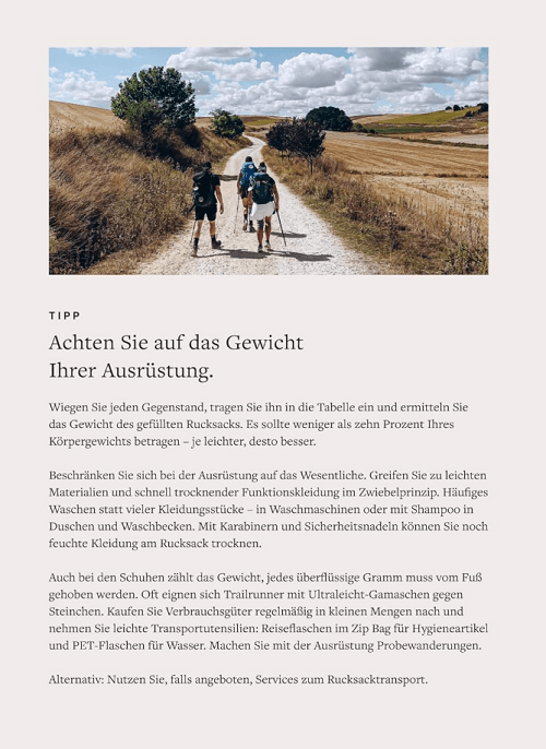 Bedevaart voorbereiding, Buen Camino - Pilgertagebuch - Conrad St