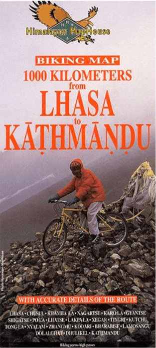 Fietskaart Biking Lhasa to Kathmandu - Nepa Maps
