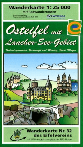 Wandelkaart 32 Osteifel, mit Laacher-See-Gebied - Eifelverein
