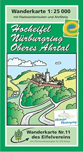 Wandelkaart 11 Hocheifel Nürburgring Oberes Ahrtal - Eifelverein