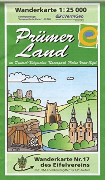 Wandelkaart 17 Prümer Land, Rijnland-Paltz - Eifelverein