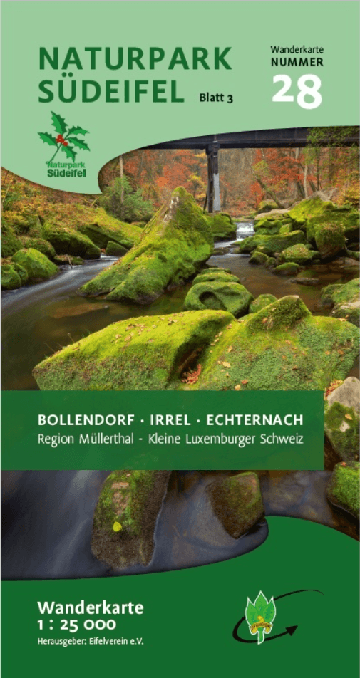Wandelkaart 28 Naturpark Südeifel Bollendorf-Irrel-Echternach