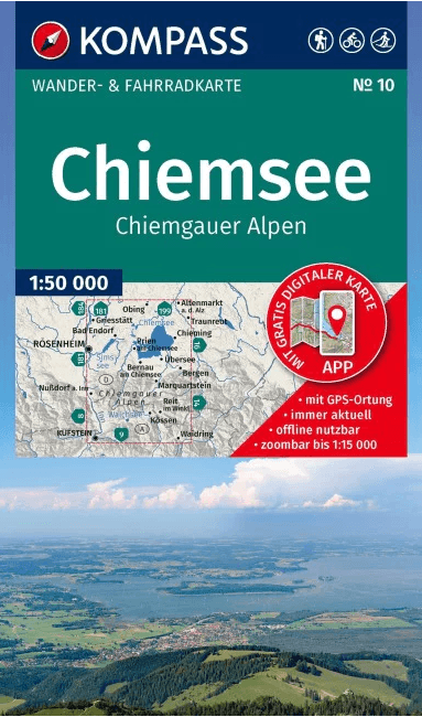 Wandelkaart 10 Chiemsee & Chiemgauer Alpen - Kompass