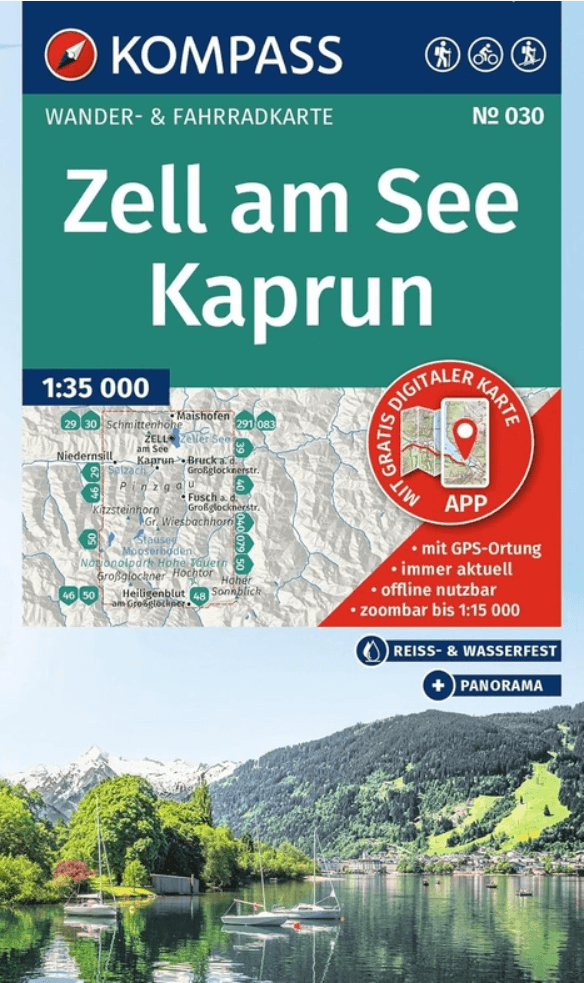 Wandelkaart 030 Zell am See & Kaprun Salzburg Oostenrijk - Kompas
