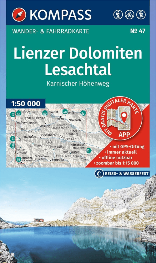 Wandelkaart 47 Lienzer Dolomiten & Karnischer Höhenweg - Kompass
