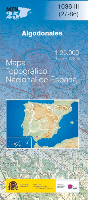Wandelkaart 0001036.3 Algodonales, Cadiz, Andalusië Spanje