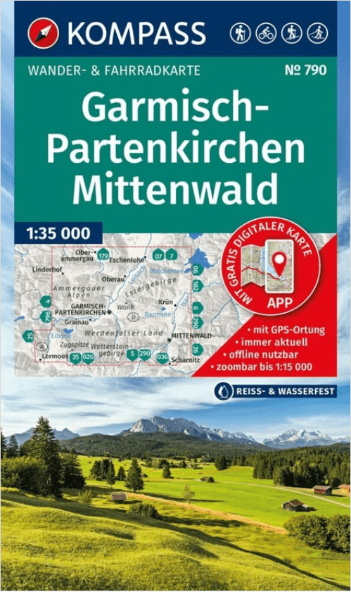 Wandelkaart 790 Garmisch-Partenkirchen & Mittenwald - Kompass