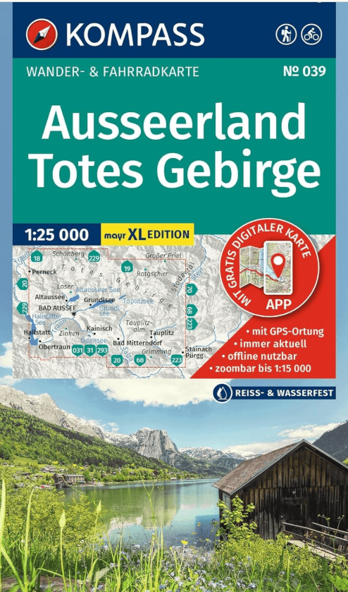Wandelkaart 039 Ausseerland & Totes Gebirche - Kompass