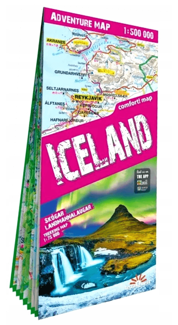 Wandelkaart Adventure map IJsland - Terraquest