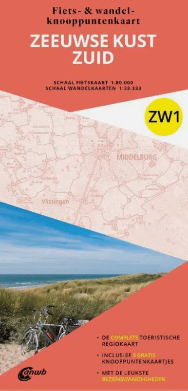 Wandelkaart ZW1 Zeeuwse Kust Zuid - Anwb Media
