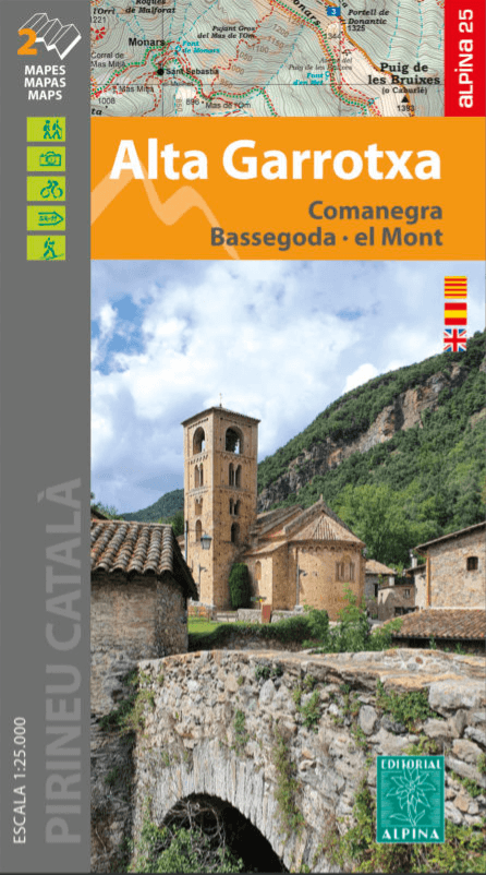 Wandelkaart Alta Garrotxa, Comanegra, Bassegoda & el Mont