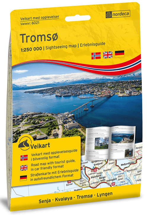Landkaart Wegenkaart 6021 Tromso sightseeing - Nordic Maps