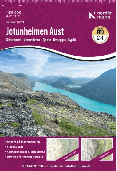 Wandelkaart Turkart Pro 17013 Jotunheimen Aust - Nordeca