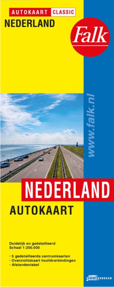 Landkaart Wegenkaart Autokaart Nederland - Falkplan 
