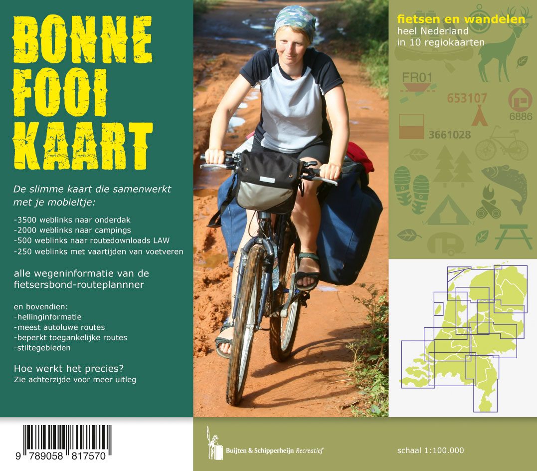 Walkingmap the Netherlands 10 regions - Buijten & Schipperheijn