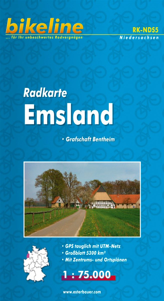 Fietstourkaart Emsland Grafschaft Bentheim - Estenbauer