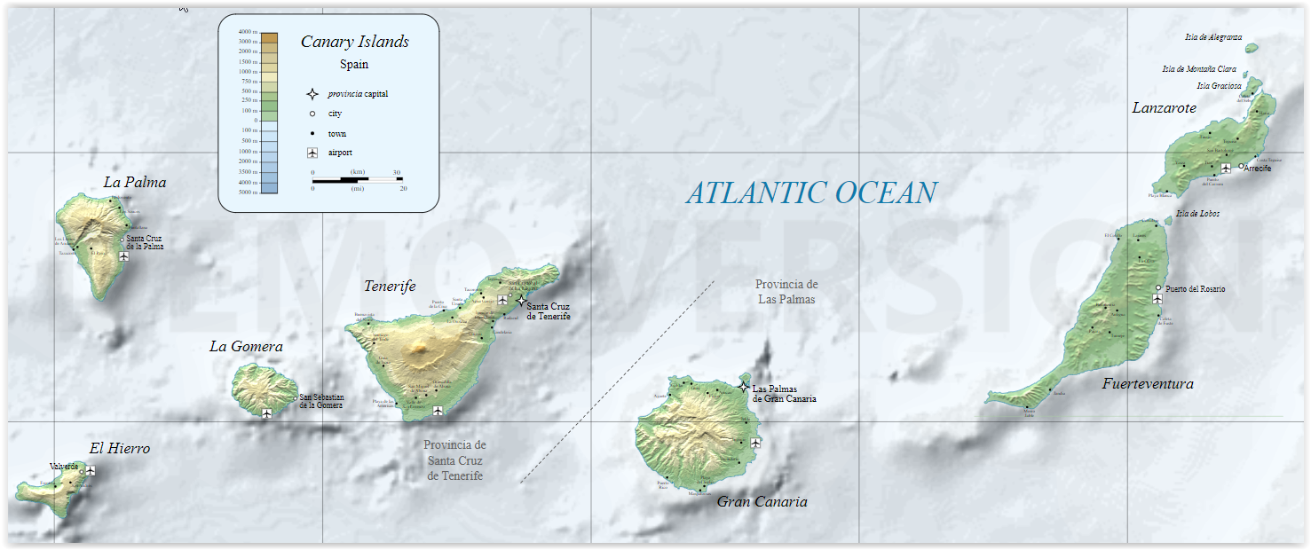 Canarische eilanden, wandelen op El Hierro, wandelroutes Canarische eilanden, wandelroutes Lanzarote, wandelen in Fuerteventura, wandelen op Gran Canaria, wandelen Tenerife, wandelroutes La Gomera, GR131 wandelroute, wandelkaarten Canarische eilanden